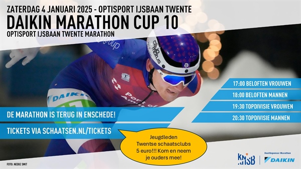 Zaterdag 4 januari 2025 Marathon Cup 10 IJsbaan Twente